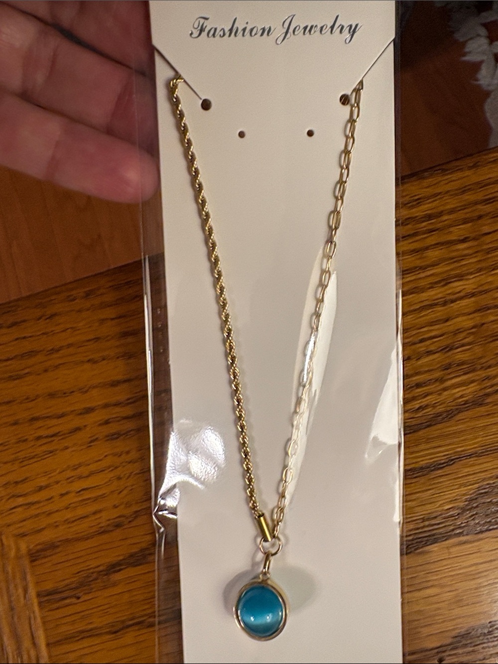 Gold-Tone Blue stone